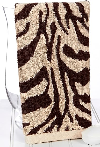 Zebra Print Brown Hand Towel Amazon Co Uk Kitchen Home