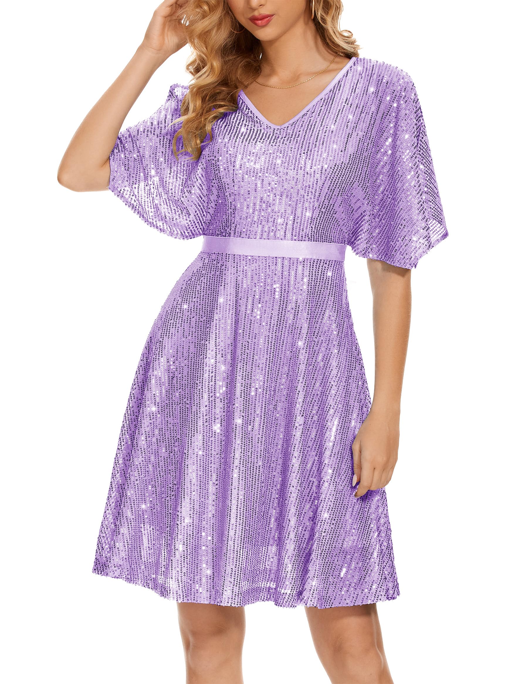 Wedtrend Women's Sequin Dress Tulle Sparkly Night