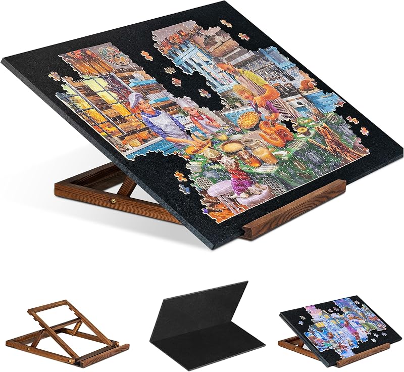 Tektalk Foldable Jigsaw Puzzle Board 1000 Pieces with 3 Angle Adjustable Stand