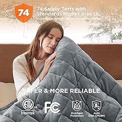 Bedsure Electric Blanket Queen Size - Dual Control