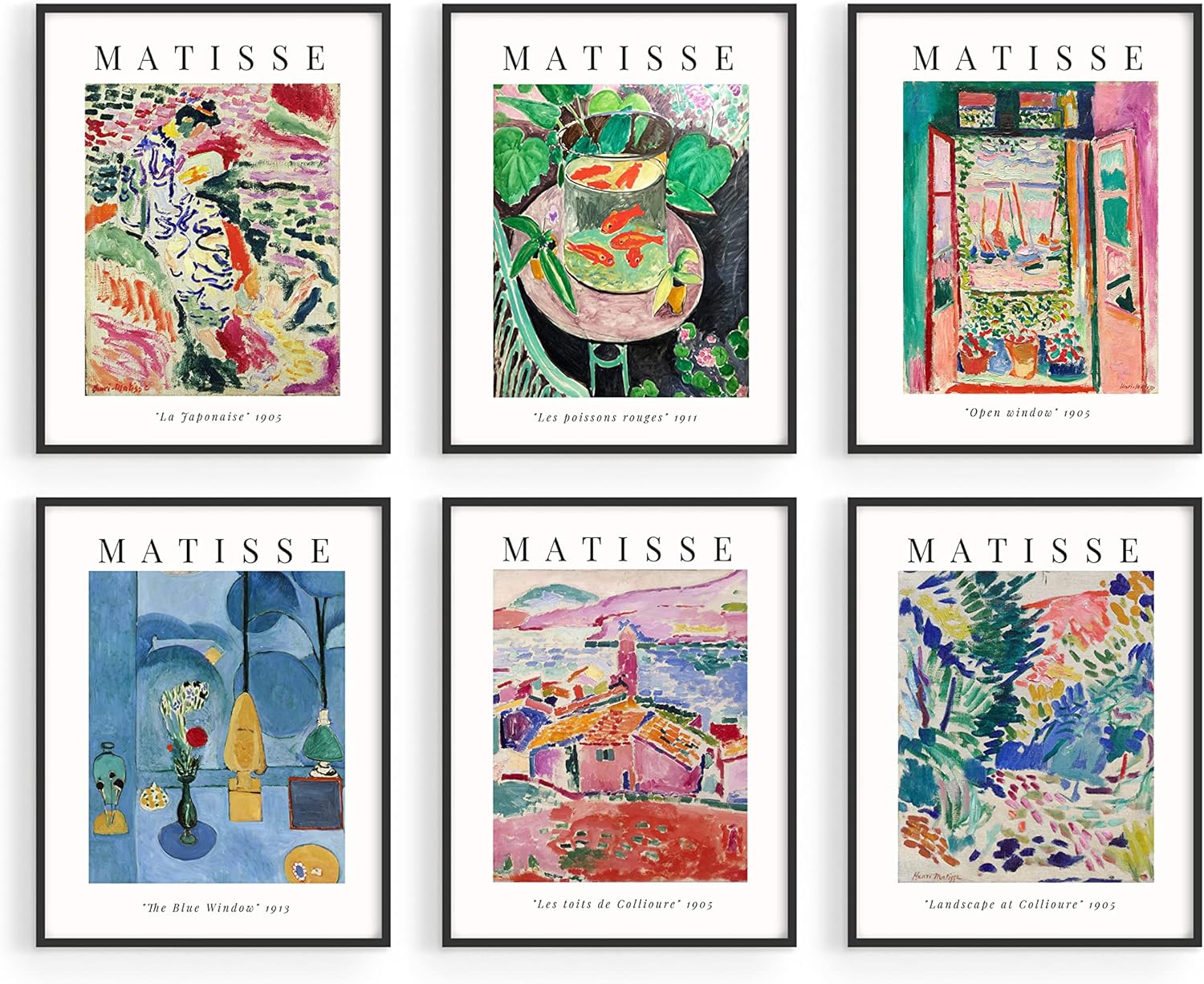 Posters & Prints - HAUS AND HUES Aesthetic Posters, Matisse Poster - Set of 6 Matisse Wall Art, Wall Posters Aesthetic, Matisse Prints, Art Exhibition Poster, Mattise Art, Summer Matisse Art Print (11