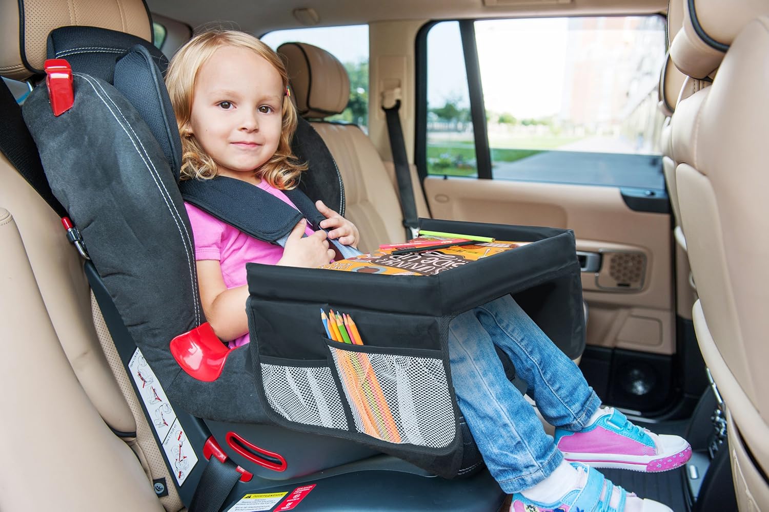 booster seat with activity tray