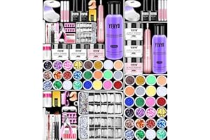 YEVYO Acrylic Nail Kit with Drill, Acrylic Nail Kit for Beginners with Everything UV Light Nail Art Tools Gift Set for Home Salon
