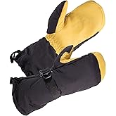 SKYDEER Waterproof and Windproof Genuine Deerskin Leather Ski Gloves with 150G 3M Thinsulate Insulation (SD8648T)