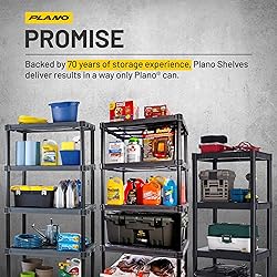 Plano 4-Shelf Plastic Storage Shelves, 48” x