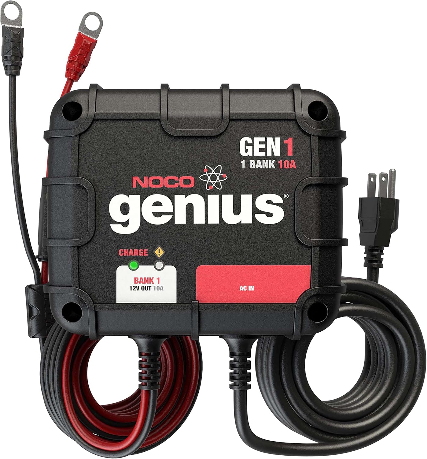 NOCO Genius GEN1, 1-Bank, 10-Amp (10-Amp Per Bank) Fully-Automatic Smart Marine Charger, 12V Onboard Battery Charger And Battery Maintainer: Automotive