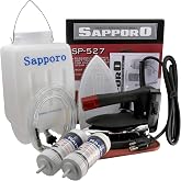 Sapporo Gravity Feed Bottle Steam Iron Kit - Includes SP527 Gravity Feed Bottle Steam Iron, Two Inline Demineralizer Cartridges &amp; Magic Glide Non-Stick Ironing Shoe