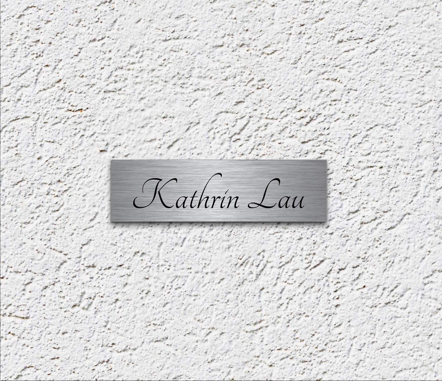 Edelstahl Türschild mit Gravur | Namensschilder Briefkastenschild selbstklebend oder mit ...