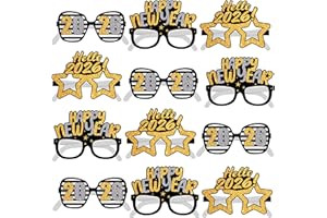 KatchOn, Happy New Year 2026 Eyeglasses - Pack of 12 | New Year Party Supplies | New Years Decorations 2026