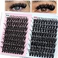 Fluffy Lash Clusters Wispy 80D+100D Eyelash Clusters D Curl Cluster Eyelash Extensions 12-18MM Lashes Clusters DIY Eyelashes Clusters Extension by Pleell