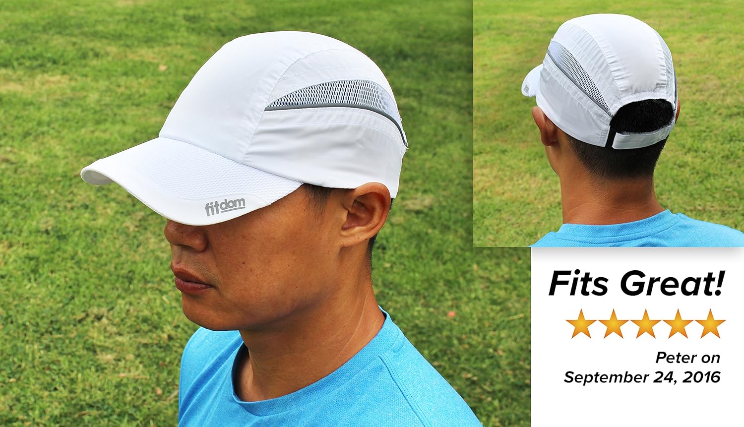 Fitdom Lightweight All Sports Cap Perfect Hat for Running, Hiking, Tennis, Golf White: Clothing