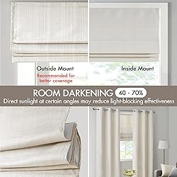 Madison Park Galen Cordless Roman Shade, 31"W x