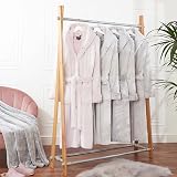 CityComfort Women's Fluffy Hooded Bathrobe, M, Dark Grey, Soft Fleece view 3