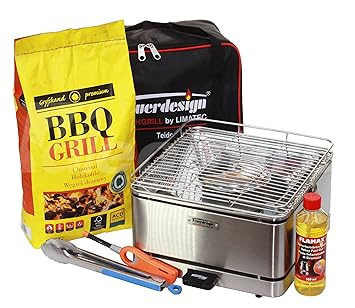 Pöytägrillli Feuerdesign Teide hiilillä. - Grillit hiili,prikettit, puristeet - 9953426 - 3