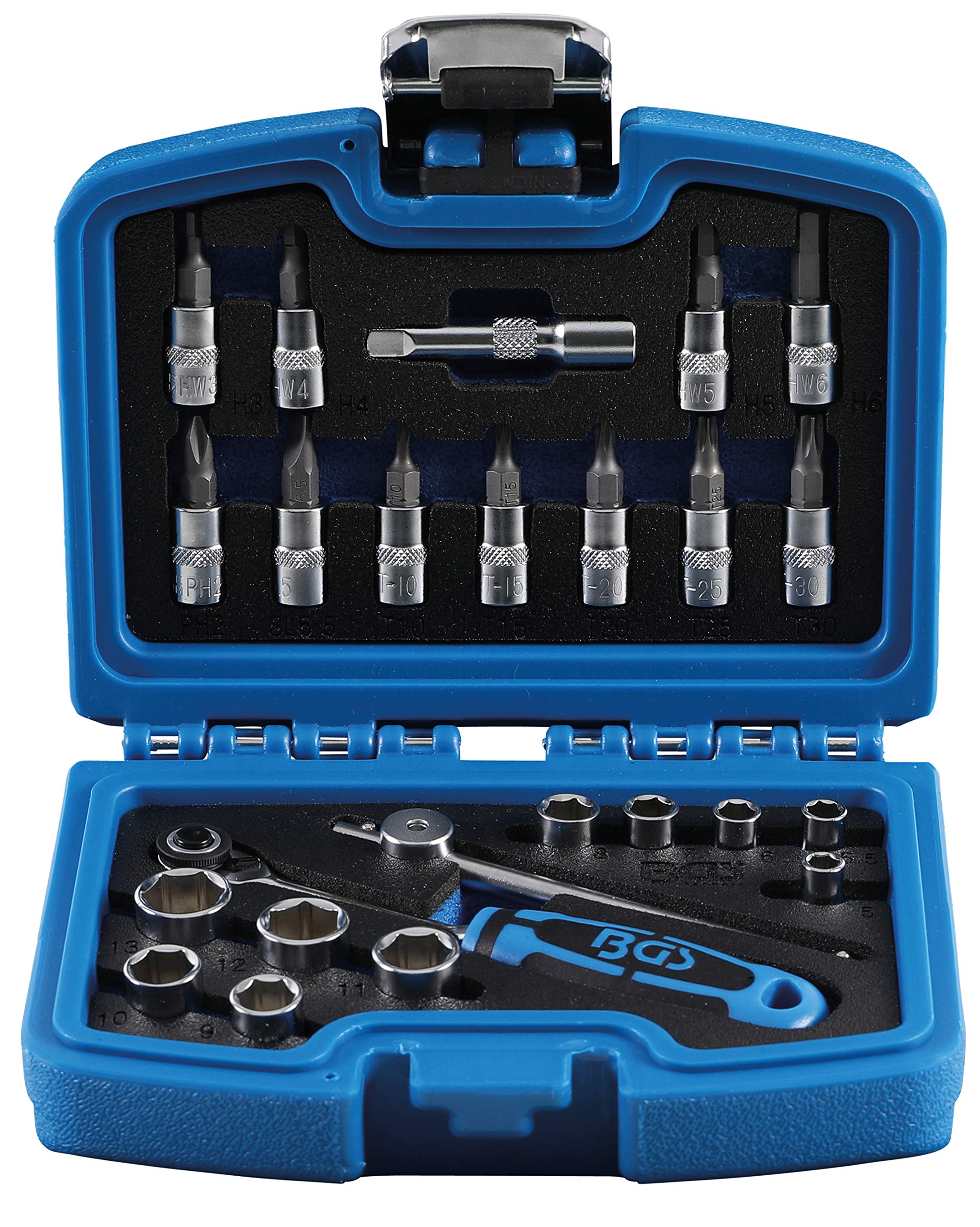 BGS 2140 | Socket Set | 6.3 mm (1/4") Drive | 24 pcs.