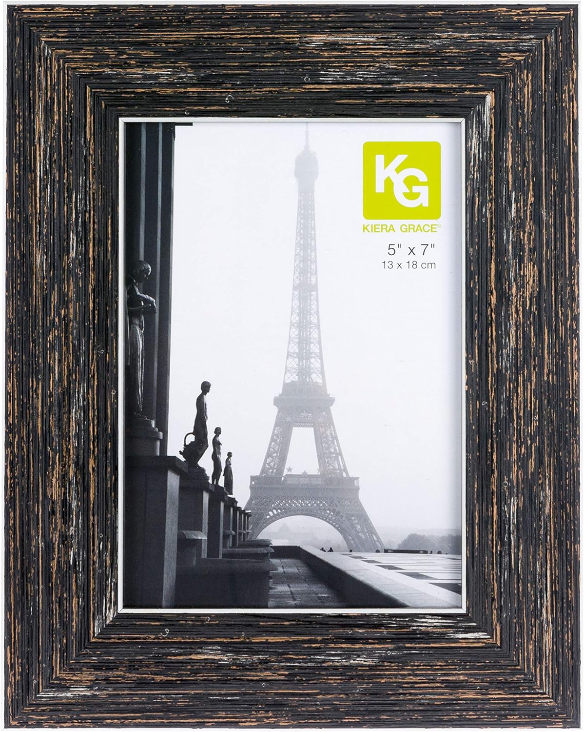 8/" x 10/" Impressions Grey Resin Photo Frame with Rose