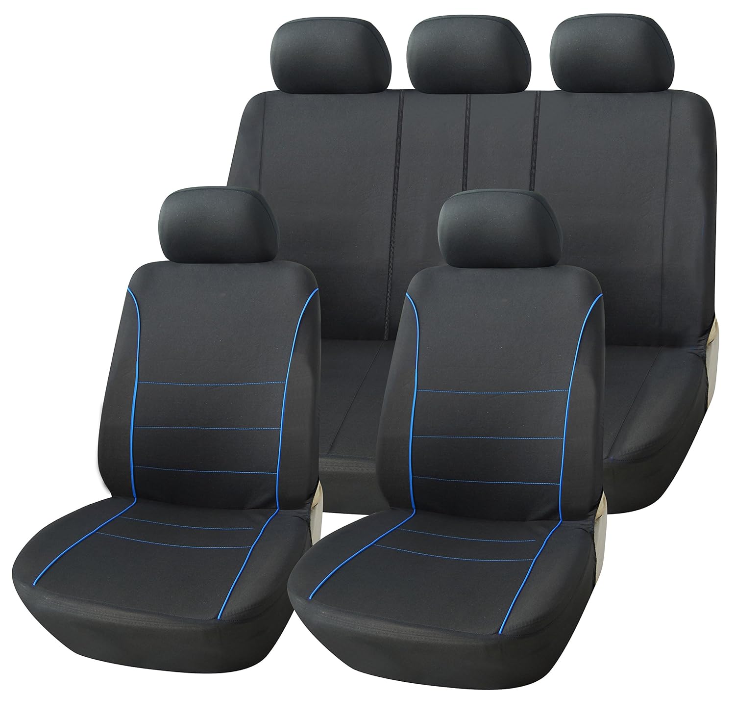 PEUGEOT 308 SW Full Set Luxury Seat Covers Black Grey Piping archives