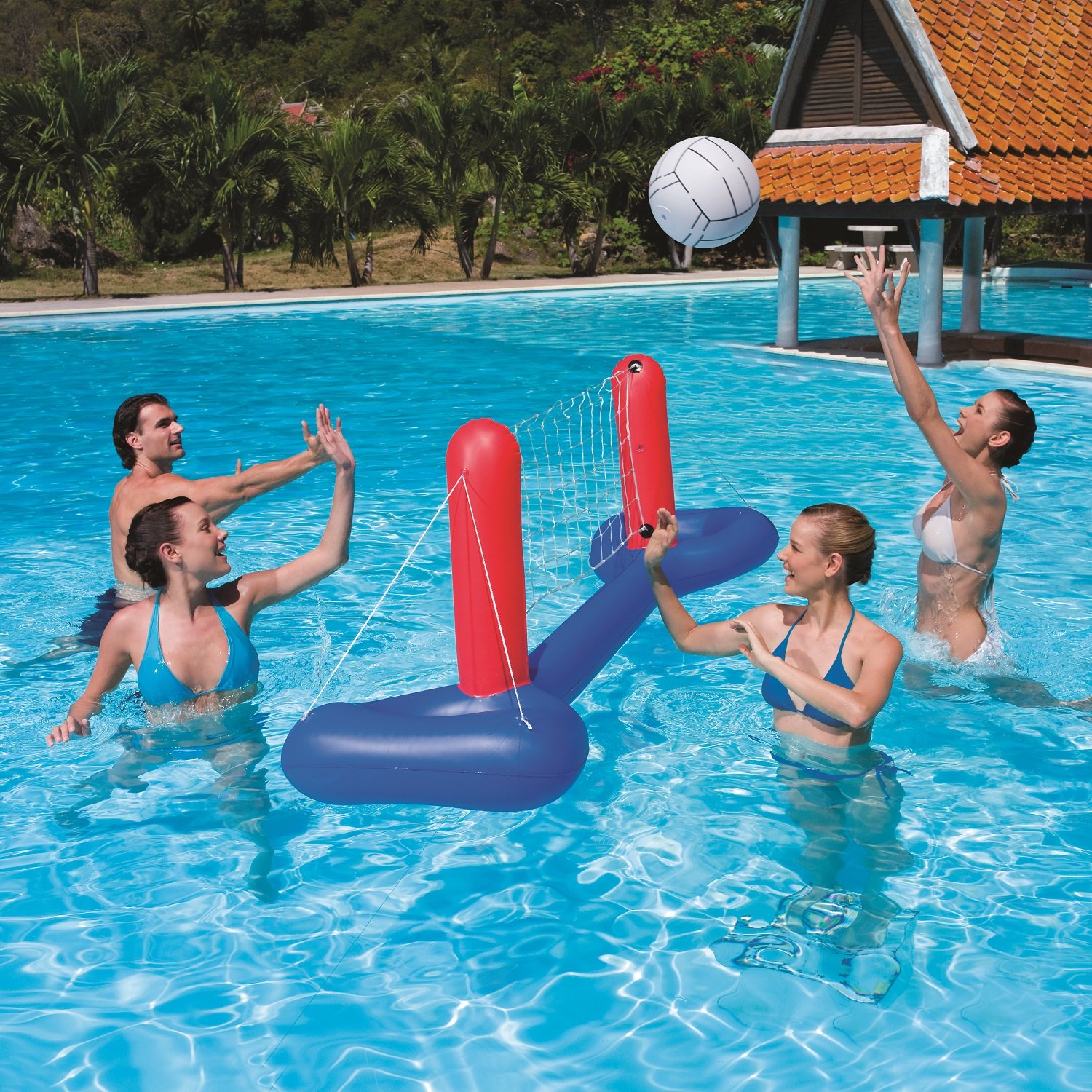 Inflatable Pool Volleyball Set H2OGO Pools & Water Toys Basketball