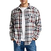 MoFiz Men's Long Sleeve Plaid Flannel Shirts Cotton Plaid Button Down Shirts for Men Soft Regular Fit Mens Casual Shirts