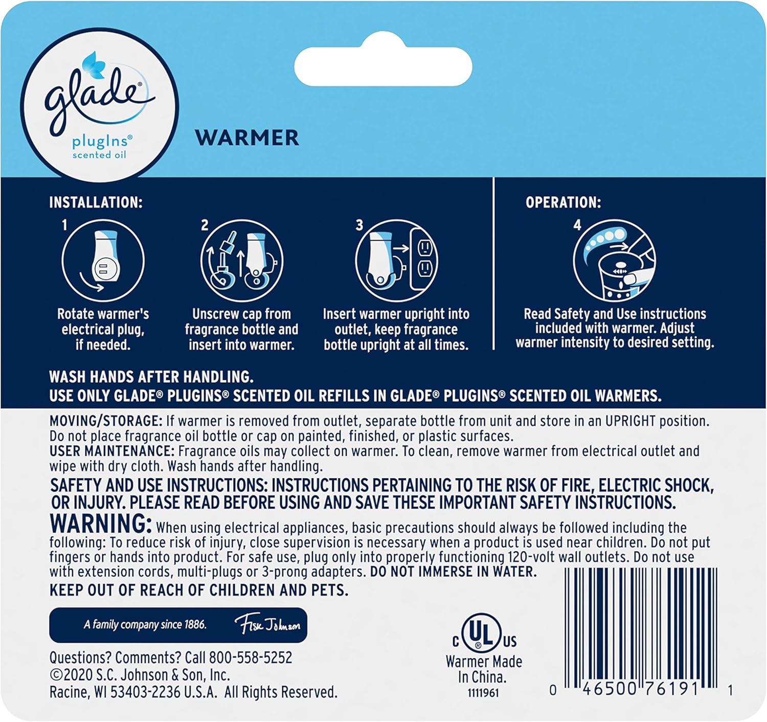 Amazon Com Glade Plugins Air Freshener Warmer Scented And Essential Oils For Home And Bathroom Up To 50 Days On Low Setting 2 Count Health Personal Care