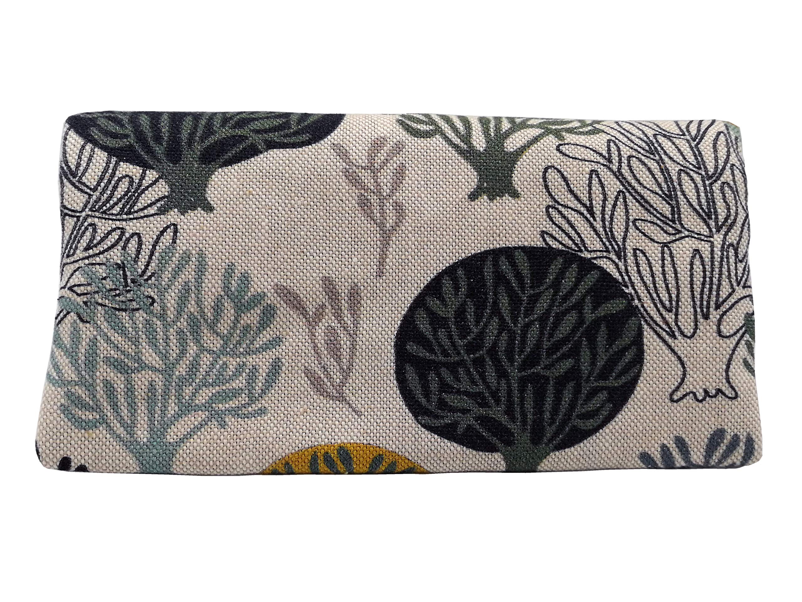 Plan B, Rolling Tobacco Cigarette Case, Ýolo Jinsei, 16 x 8.5 cm, 50 g, with EVA Rubber Bag, Beige with Printed Trees