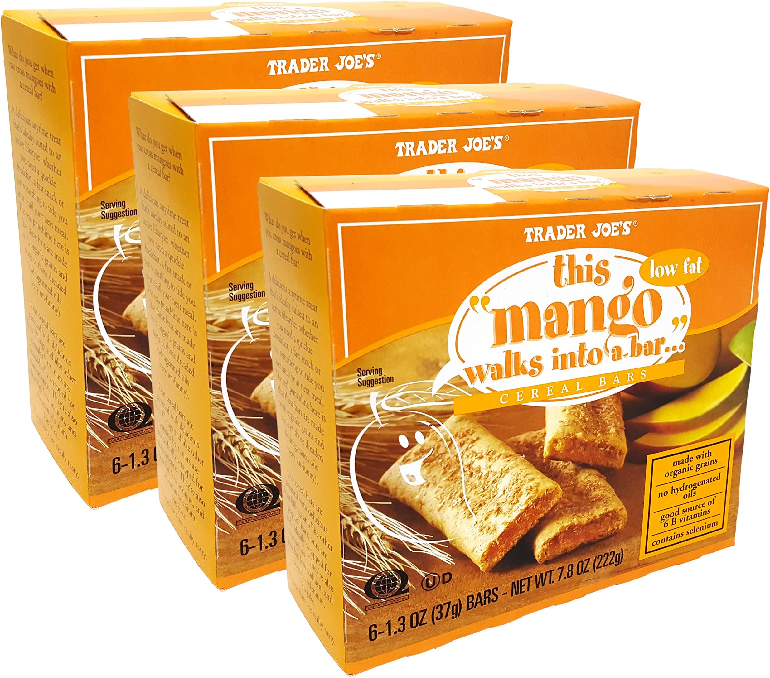 Trader Joe’s Organic Mango Cereal Bars - 3 Pack
