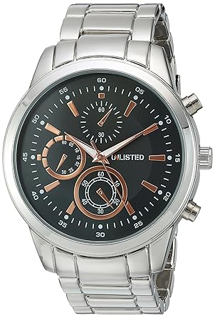 UNLISTED WATCHES Mens Sport Quartz Metal and Alloy Casual Watch Color:Silver-Toned (Model: 10027762)