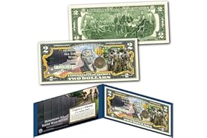 MERRICK MINT Vietnam Veterans Honoring All Those who Served Uncirculated Two Dollar Bill Special Edition Collectible Display Holder and Certificate