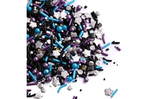 Sweets Indeed Sprinkles, Edible Sprinkle Mix, Perfect for Cake Decorations, Baking, Ice Cream, Cookies, Cupcake Topper, 6.5 ounces (Galaxy)