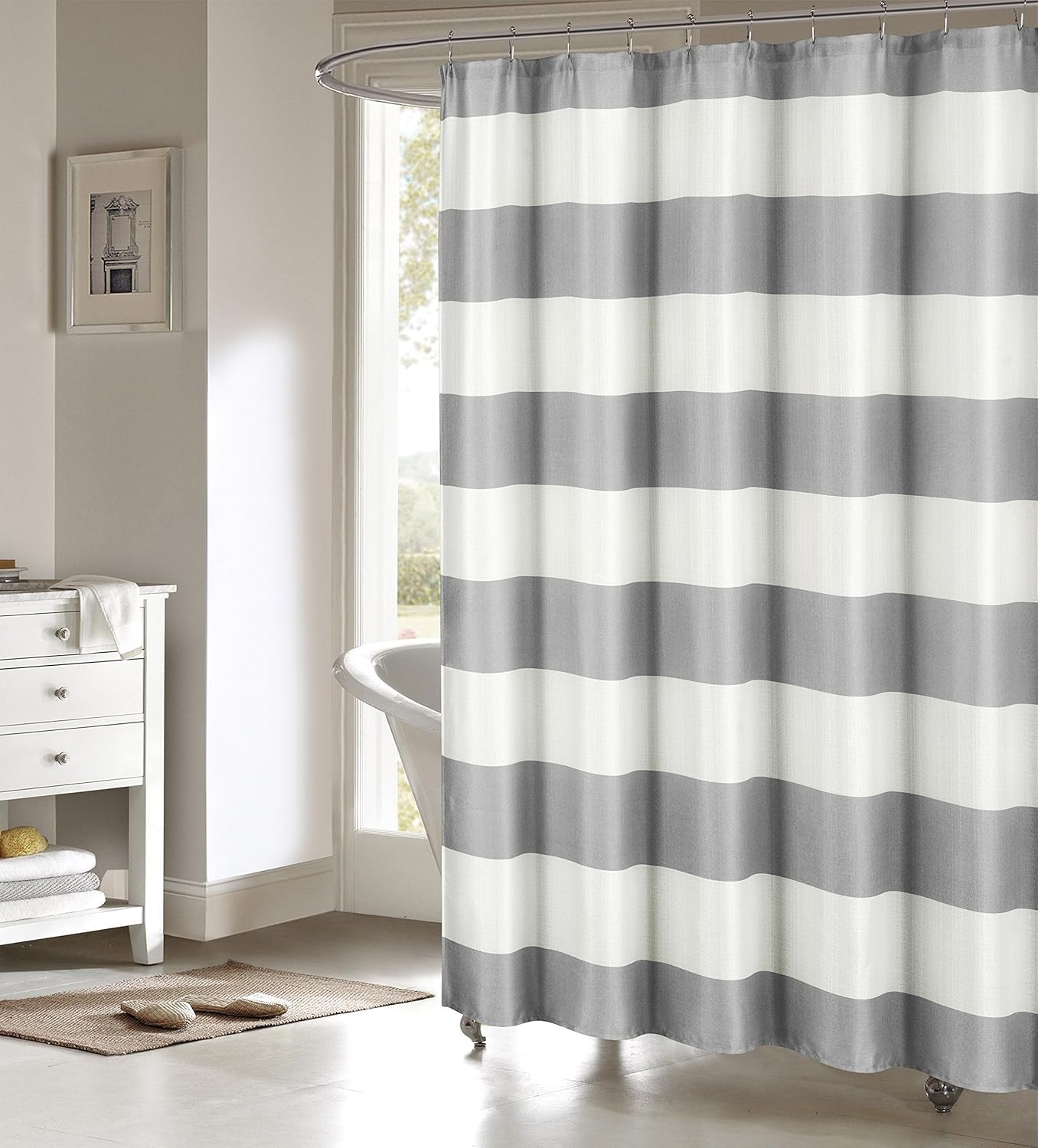 Amazon Com Kensie Toto Nautical Striped Cotton Blend Mildew