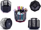 EXERZ Desk Organiser 360 Rotation Mesh 5 Compartments Pencil Holder view 6