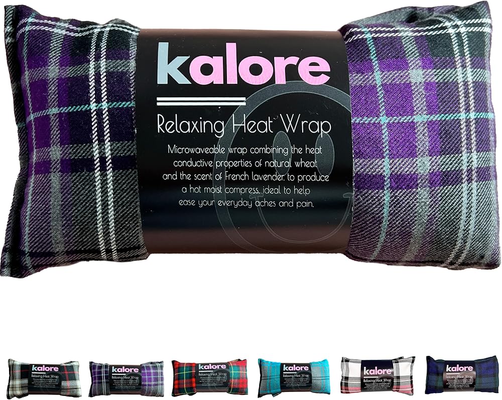 Kalore Koddle Purple Tartan Heatpack XL 800g Wheat Microwave