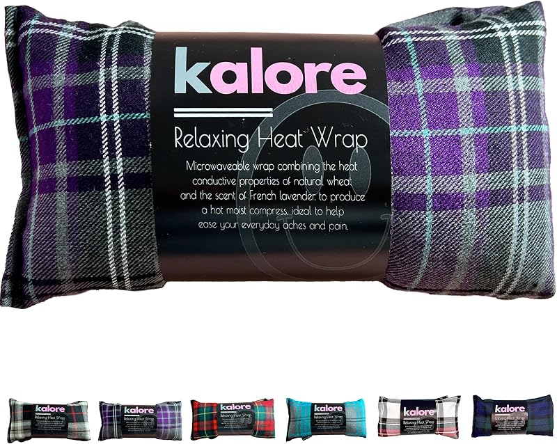 Kalore Koddle Purple Tartan Heatpack XL 800g Wheat Microwave