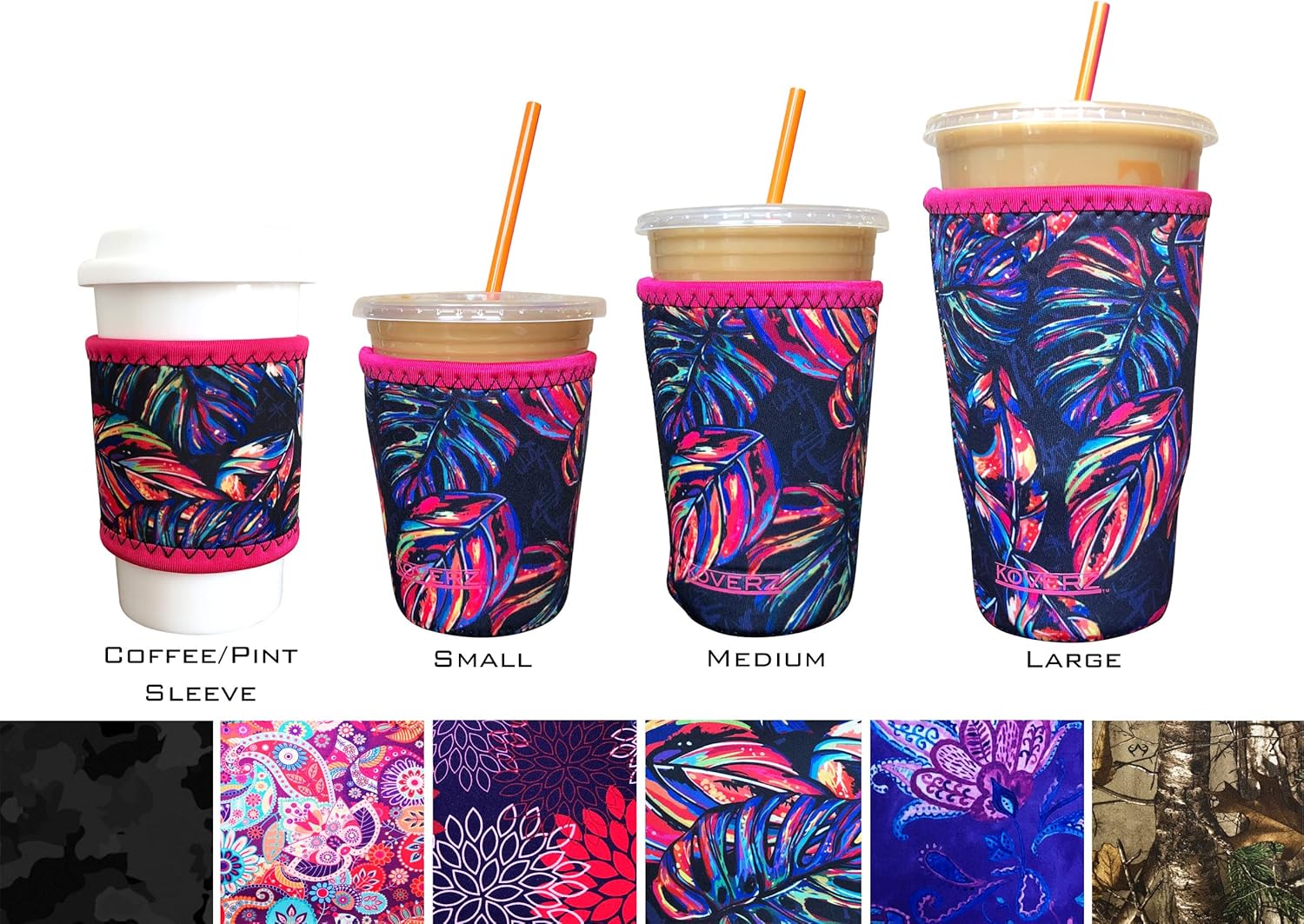 Koverz Neoprene Iced Coffee Sleeve Insulator Sleeve for