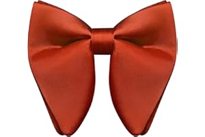 Branduce Solid Color Oversize Pre-tied Bow Tie Quality Adjustable Tuxedo Bowtie for Men Party Wedding