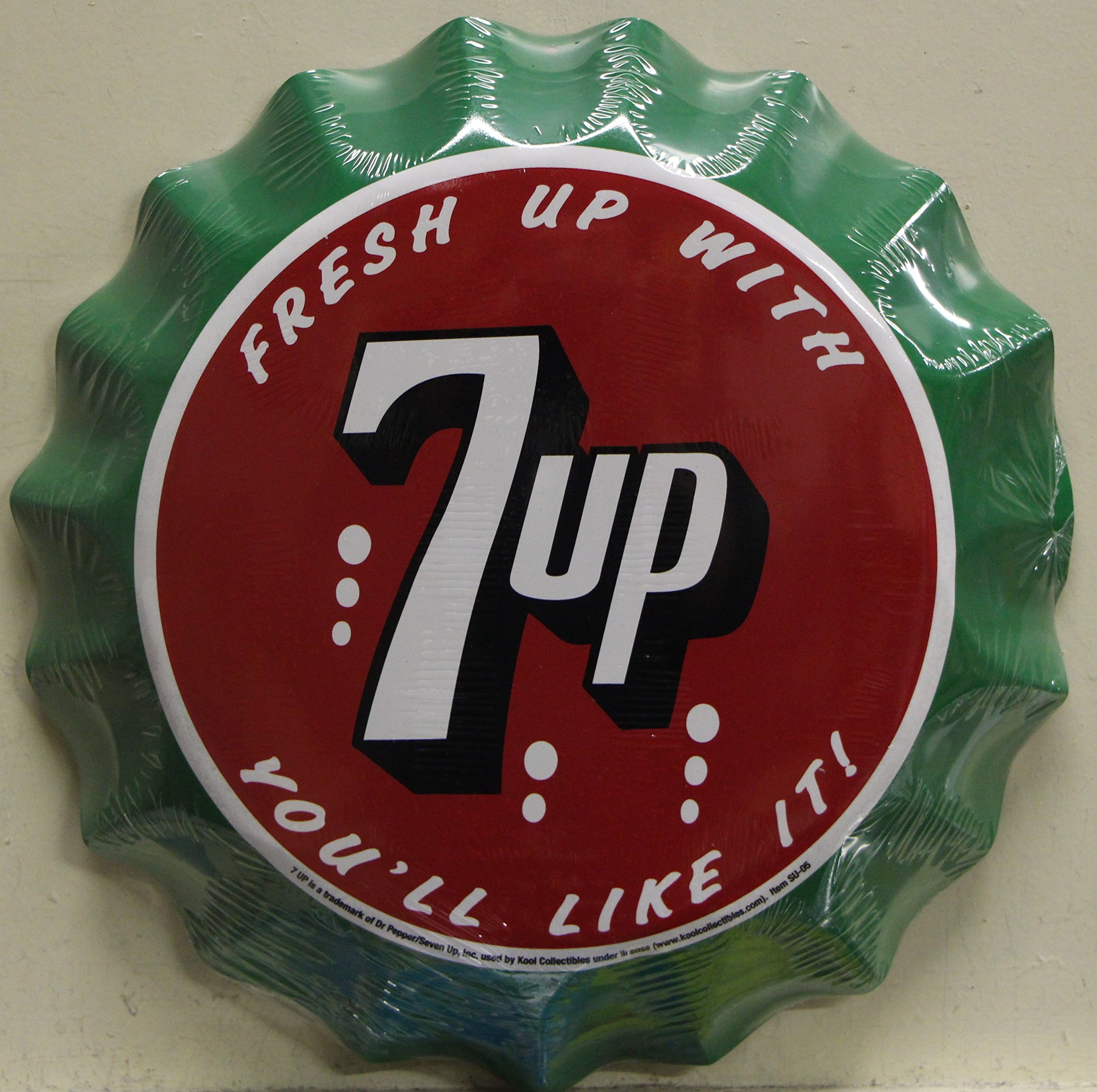 7up 12 Embossed Bottle Cap Style Metal Sign Vintage Style Logo Soda Pop Ad Buy Online In Brunei At Brunei Desertcart Com Productid 43774014