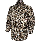 BOCOMAL FR Shirts Printed Paisley/Hawaii Lightweight Pearl Snaps/Button Down Flame Resistant NFPA2112 CAT2 Work Shirt