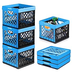 CleverMade Collapsible Milk Crate, Neptune