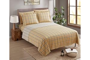 Nestl Printed Queen Sheet Set - 6 Piece Soft Deep Pocket Bed Sheets - 1 Fitted Sheet, 1 Flat Sheet, 2 Pillowcases and 2 Pillo