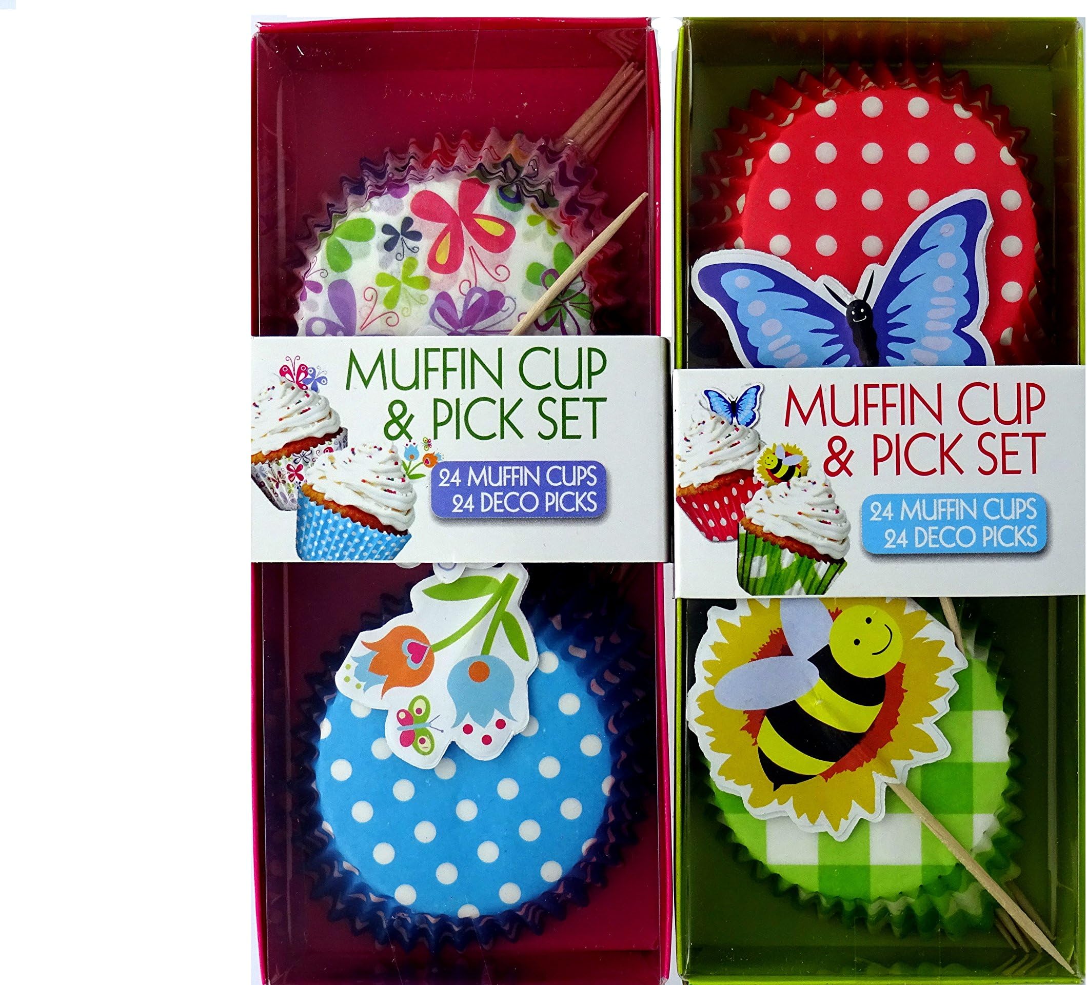 Butterfly Muffin Cup & Pick Set - 48 Pieces