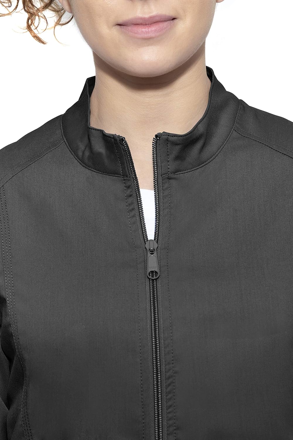 healing hands Purple Label Women's Dakota 5038 Zip Up Scrub Jacket Scrubs- Black- S: Medical Scrubs Jackets: Clothing