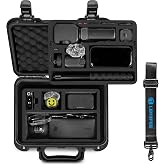 Lekufee Waterproof Hard Case for Insta360 Luna Ultra, Mic Pro, Accessories | IP67 Waterproof,Shoulder Strap,Protective Travel Storage Case with Custom Dual-Layer EVA Foam,Fits Creator Bundle