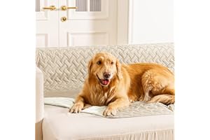 gogobunny 100% Double Sided Waterproof Dog Blanket Soft Pet Bed Cover Reversible Protect Furniture Couch Sofa Car for Puppy Cat Kids (Dark Beige/Light Beige, 82x102 Inch (Pack of 1))