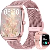 Smart Watch Women Men, 1.85" Lightweight Fitness Tracker Make/Answer Call, HR/Blood Pressure/Sleep Monitor, 110+Sport Modes, Waterproof Reloj inteligente Compatible for Android &amp; Samsung &amp; iPhone