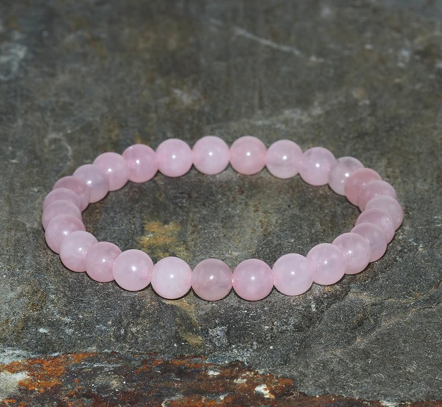 6mm Rose Quartz Bracelet, Rose Quartz Jewelry, Yoga Bracelet, Wrist Mala Beads