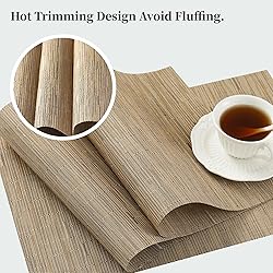 Leetaltree Light Brown Placemats Set of 12 - Heat