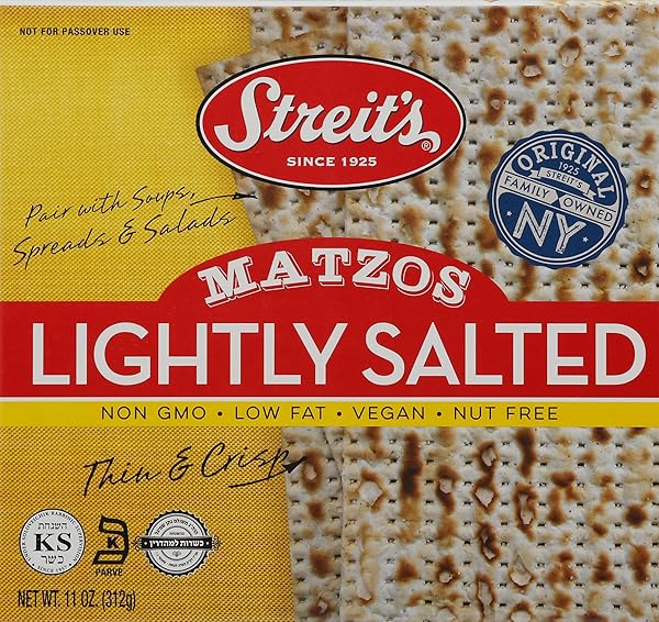 STREIT’S, MATZOS LIGHTLY SALTED, 11 OUNCE
