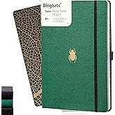 Dingbats* Pro Dotted Large B5 Notebook - Textile Cover, Thread-Bound Writing Journal - for Work, Travel - Pocket, Elastic Closure, Bookmark