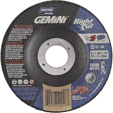 Norton 66252823602 Aluminum Oxide Type 01/41 Cutoff Wheel, 4 1/2 