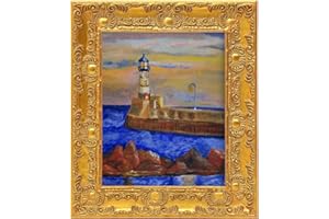 CANFRAVAS 11x14 Canvas Frame, Gold Antique Ornate Floater Frames for Canvas Paintings, Solid Wood Plein Air Floater Frame, Oil Painting Frames (Gold,11"x14")